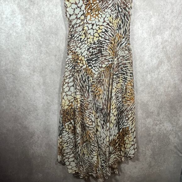 Chris McLaughlin Dress Womens 14 Brown Leopard Print Sleeveless Whimsigoth Fairy - Picture 4 of 10
